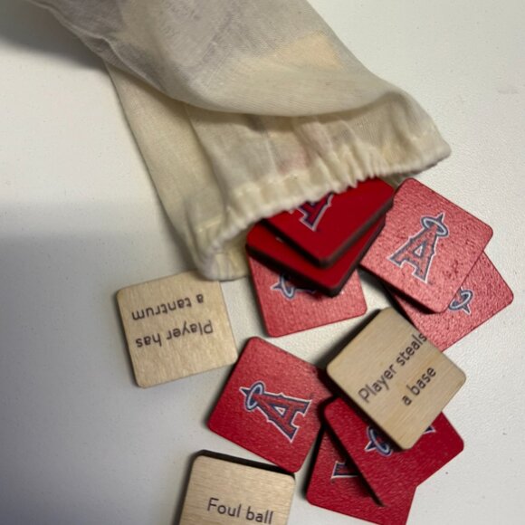 LA Angles - Baseball Bingo Game - Set of 2 - Wooden - Picture 2 of 2